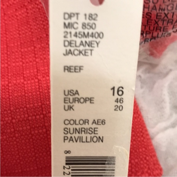 NWT PRESTON & YORK Women’s Coral Blazer Size 16
Beautiful Blazer - Picture 5 of 16